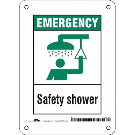 Emergency, Safety Shower, 5 in W x 7 in H, Vertical Rectangle, Polyethylene, 471C81 MPN:471C81
