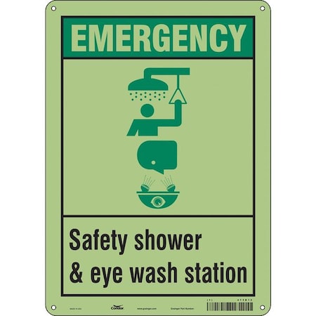 Emergency, Safety Shower & Eye Wash Station, 10 in W x 14 in H, Rectangle, Polyethylene, 471D12 MPN:471D12