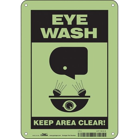 Safety Sign, 10 in Height, 7 in Width, Polyethylene, Horizontal Rectangle, English MPN:471D42