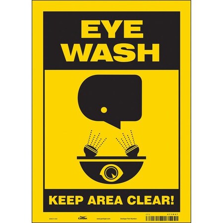 Safety Sign, 14 in Height, 10 in Width, Vinyl, Vertical Rectangle, English MPN:471D47