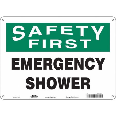 Safety Sign, 10 in Height, 14 in Width, Aluminum, Horizontal Rectangle, English, 471D61 MPN:471D61