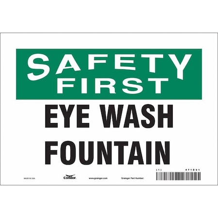 Safety Sign, 7 in Height, 10 in Width, Vinyl, Vertical Rectangle, English, 471D91 MPN:471D91