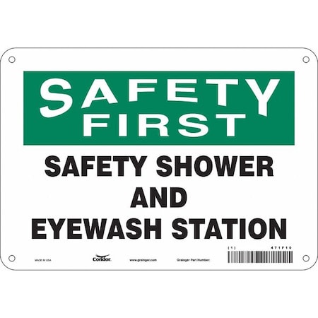 Safety Sign, 7 in Height, 10 in Width, Aluminum, Vertical Rectangle, English, 471F10 MPN:471F10
