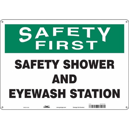Safety Sign, 14 in H, 20 in W, Polyethylene, English, 471F16 MPN:471F16