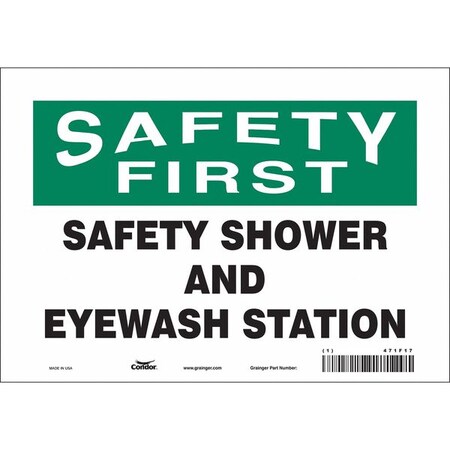 Safety Sign, 7 in Height, 10 in Width, Vinyl, Vertical Rectangle, English, 471F17 MPN:471F17
