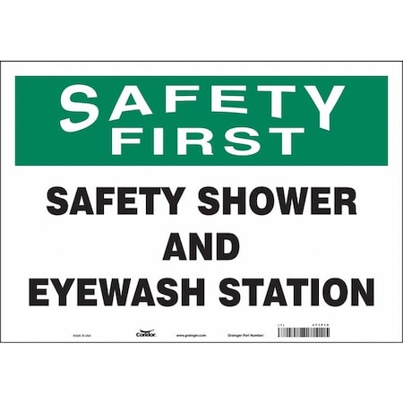 Safety Sign, 14 in H, 20 in W, Vinyl, English, 471F19 MPN:471F19