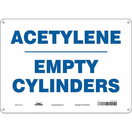 Safety Sign, 10 in Height, 14 in Width, Aluminum, Horizontal Rectangle, English, 471L19 MPN:471L19