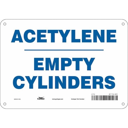 Safety Sign, 7 in Height, 10 in Width, Polyethylene, Vertical Rectangle, English, 471L20 MPN:471L20