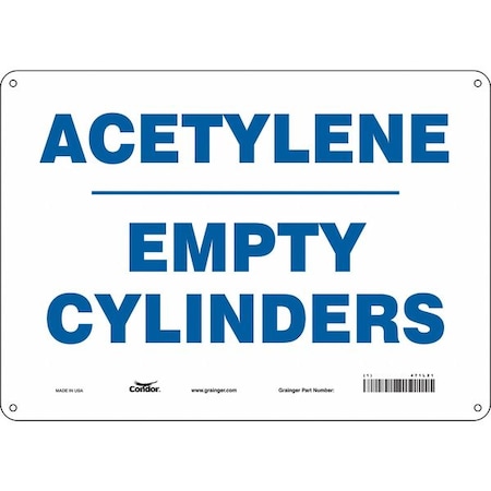 Safety Sign, 10 in Height, 14 in Width, Polyethylene, Horizontal Rectangle, English, 471L21 MPN:471L21