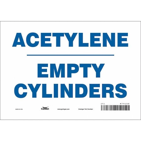 Safety Sign, 7 in Height, 10 in Width, Vinyl, Vertical Rectangle, English, 471L22 MPN:471L22