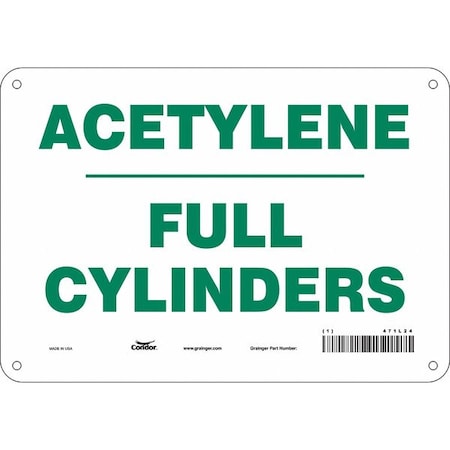 Safety Sign, 7 in Height, 10 in Width, Aluminum, Vertical Rectangle, English, 471L24 MPN:471L24