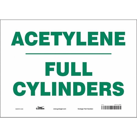 Safety Sign, 10 in Height, 14 in Width, Vinyl, Horizontal Rectangle, English, 471L29 MPN:471L29