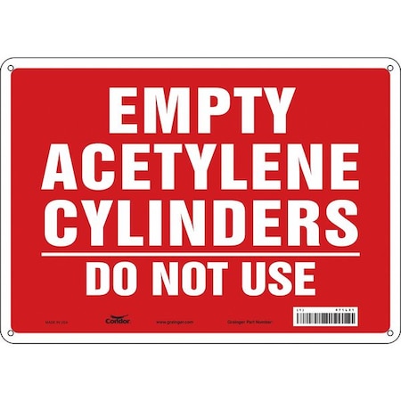 Safety Sign, 10 in Height, 14 in Width, Aluminum, Horizontal Rectangle, English, 471L31 MPN:471L31