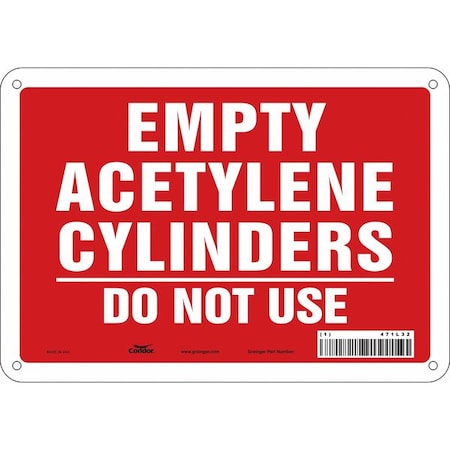 Safety Sign, 7 in Height, 10 in Width, Polyethylene, Vertical Rectangle, English, 471L32 MPN:471L32