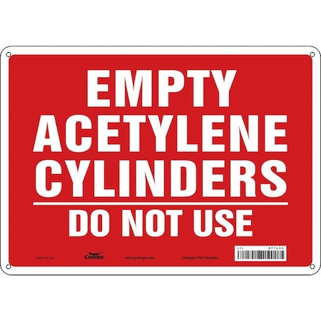 Safety Sign, 10 in Height, 14 in Width, Polyethylene, Horizontal Rectangle, English, 471L33 MPN:471L33