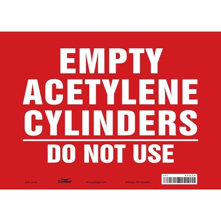 Safety Sign, 10 in Height, 14 in Width, Vinyl, Horizontal Rectangle, English, 471L35 MPN:471L35