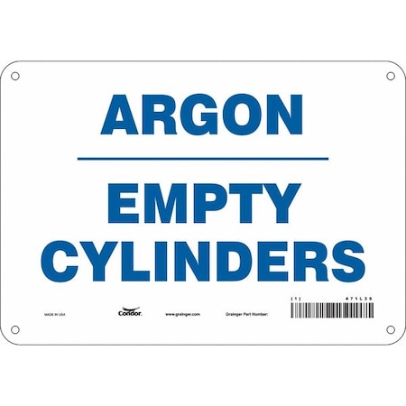 Safety Sign, 7 in Height, 10 in Width, Aluminum, Vertical Rectangle, English, 471L36 MPN:471L36