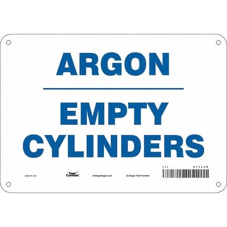 Safety Sign, 7 in Height, 10 in Width, Polyethylene, Vertical Rectangle, English, 471L38 MPN:471L38