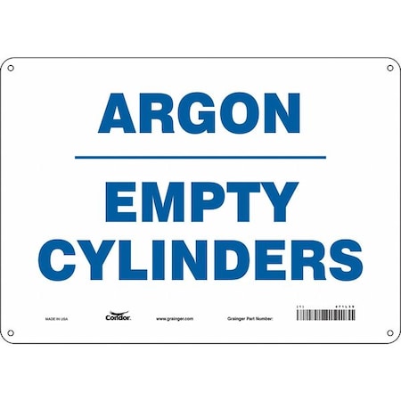 Safety Sign, 10 in Height, 14 in Width, Polyethylene, Horizontal Rectangle, English, 471L39 MPN:471L39