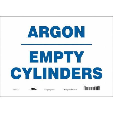 Safety Sign, 10 in Height, 14 in Width, Vinyl, Horizontal Rectangle, English, 471L41 MPN:471L41