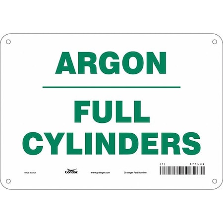 Safety Sign, 7 in Height, 10 in Width, Aluminum, Vertical Rectangle, English, 471L42 MPN:471L42