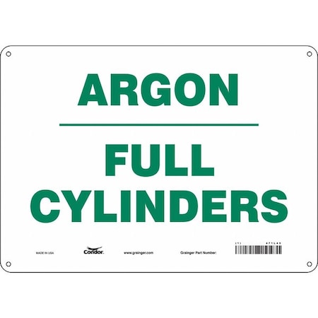 Safety Sign, 10 in Height, 14 in Width, Polyethylene, Horizontal Rectangle, English, 471L45 MPN:471L45