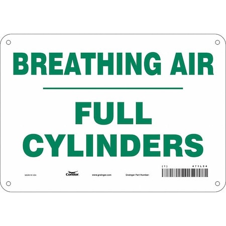 Safety Sign, 7 in Height, 10 in Width, Aluminum, Vertical Rectangle, English, 471L54 MPN:471L54