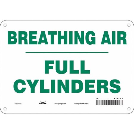 Safety Sign, 7 in Height, 10 in Width, Polyethylene, Vertical Rectangle, English, 471L56 MPN:471L56