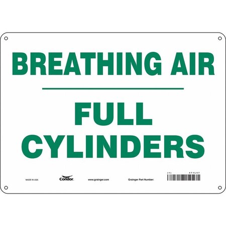 Safety Sign, 10 in Height, 14 in Width, Polyethylene, Horizontal Rectangle, English, 471L57 MPN:471L57
