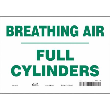 Safety Sign, 7 in Height, 10 in Width, Vinyl, Vertical Rectangle, English, 471L58 MPN:471L58