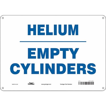 Safety Sign, 10 in Height, 14 in Width, Aluminum, Horizontal Rectangle, English, 471L61 MPN:471L61