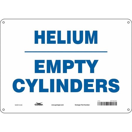 Safety Sign, 10 in Height, 14 in Width, Polyethylene, Horizontal Rectangle, English, 471L63 MPN:471L63