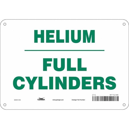 Safety Sign, 7 in Height, 10 in Width, Aluminum, Vertical Rectangle, English, 471L66 MPN:471L66