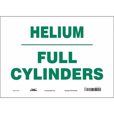 Safety Sign, 10 in Height, 14 in Width, Vinyl, Horizontal Rectangle, English, 471L71 MPN:471L71