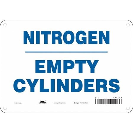 Safety Sign, 7 in Height, 10 in Width, Aluminum, Vertical Rectangle, English, 471L72 MPN:471L72