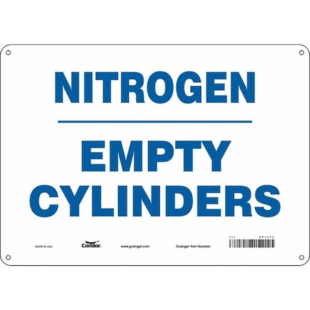 Safety Sign, 10 in Height, 14 in Width, Aluminum, Horizontal Rectangle, English, 471L73 MPN:471L73