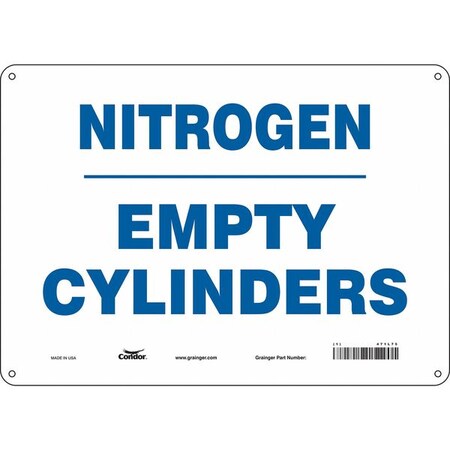 Safety Sign, 10 in Height, 14 in Width, Polyethylene, Horizontal Rectangle, English, 471L75 MPN:471L75