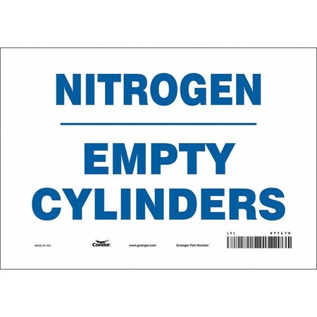Safety Sign, 7 in Height, 10 in Width, Vinyl, Vertical Rectangle, English, 471L76 MPN:471L76