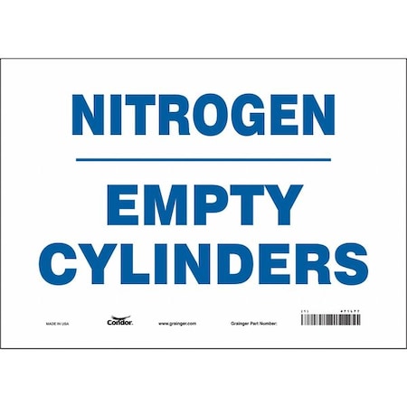Safety Sign, 10 in Height, 14 in Width, Vinyl, Horizontal Rectangle, English, 471L77 MPN:471L77