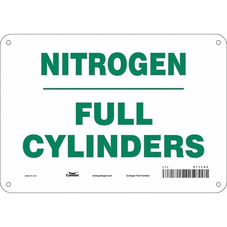 Safety Sign, 7 in Height, 10 in Width, Polyethylene, Vertical Rectangle, English, 471L80 MPN:471L80