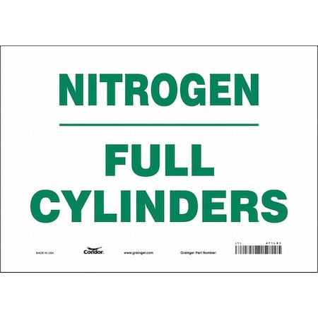 Safety Sign, 10 in Height, 14 in Width, Vinyl, Horizontal Rectangle, English, 471L83 MPN:471L83