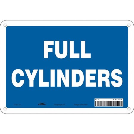 Safety Sign, 7 in Height, 10 in Width, Polyethylene, Vertical Rectangle, English, 471L87 MPN:471L87