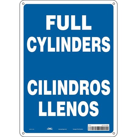 Safety Sign, 14 in Height, 10 in Width, Aluminum, Vertical Rectangle, English, Spanish, 471L99 MPN:471L99
