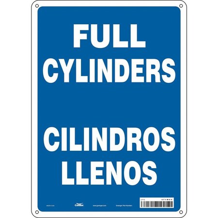 Safety Sign, 14 in Height, 10 in Width, Polyethylene, Vertical Rectangle, English, Spanish, 471M04 MPN:471M04