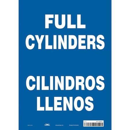 Safety Sign, 14 in Height, 10 in Width, Vinyl, Vertical Rectangle, English, Spanish, 471M07 MPN:471M07
