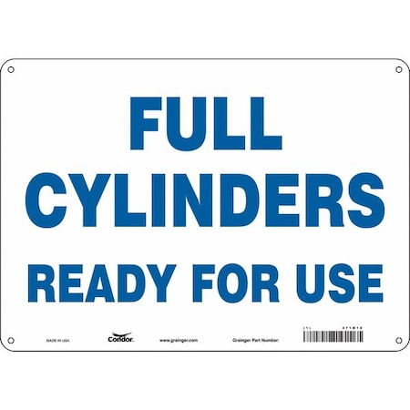 Safety Sign, 10 in Height, 14 in Width, Aluminum, Horizontal Rectangle, English, 471M10 MPN:471M10
