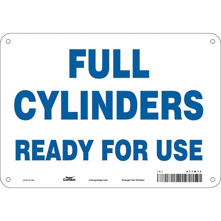 Safety Sign, 7 in Height, 10 in Width, Polyethylene, Vertical Rectangle, English, 471M13 MPN:471M13