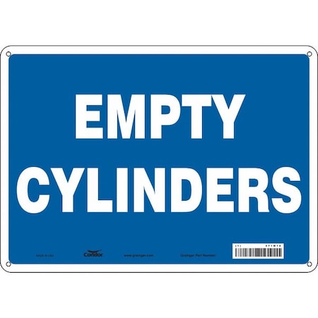Safety Sign, 10 in Height, 14 in Width, Aluminum, Horizontal Rectangle, English, 471M18 MPN:471M18