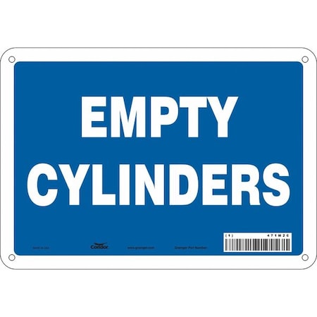 Safety Sign, 7 in Height, 10 in Width, Polyethylene, Vertical Rectangle, English, 471M20 MPN:471M20