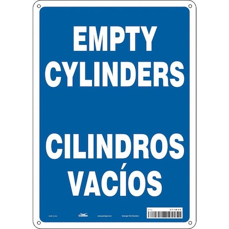 Safety Sign, 14 in Height, 10 in Width, Polyethylene, Vertical Rectangle, English, Spanish, 471M36 MPN:471M36